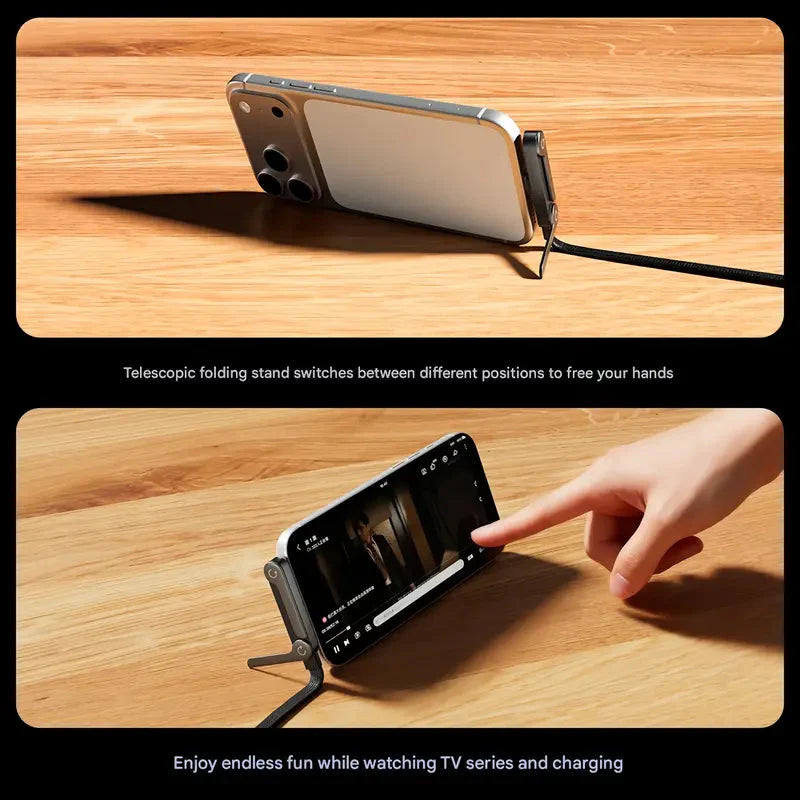 Invisible Holder Charger Cable with Stand -  Super Fast Charging 240W