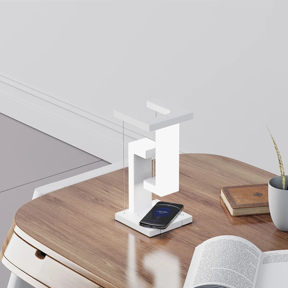 شاحن wireless متعددة الإستخدام + اباجورة هندسيه
