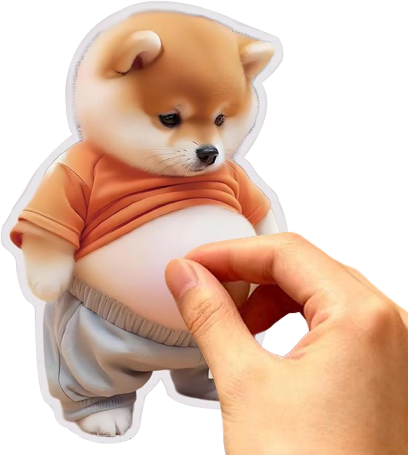 3D Shiba dog sticker ( Pack 2 item )